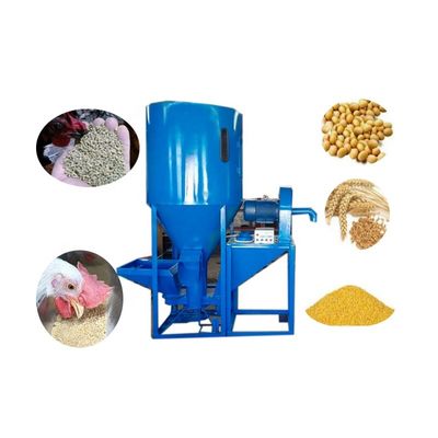 品質  Poultry and Livestock 1000KG/Batch Corn Wheat Soybean Grain Feed Poultry Farm Mixing Grinding Equipment 工場